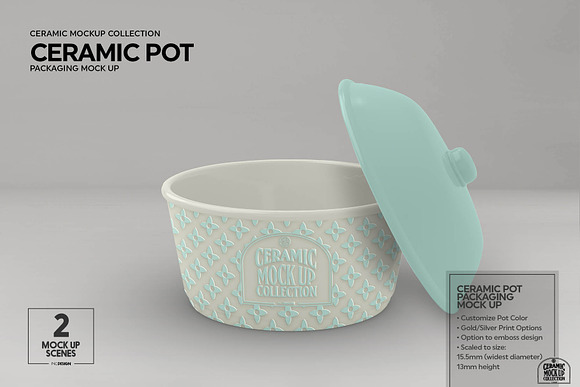 Ceramic Pot Packaging MockUp in Branding Mockups - product preview 8