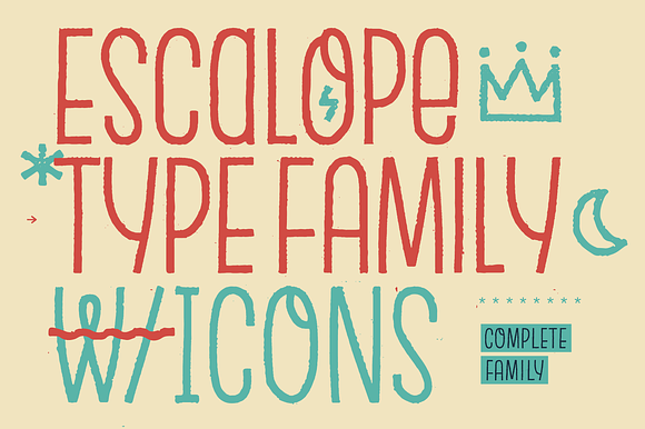 Escalope Complete Family in Display Fonts - product preview 17