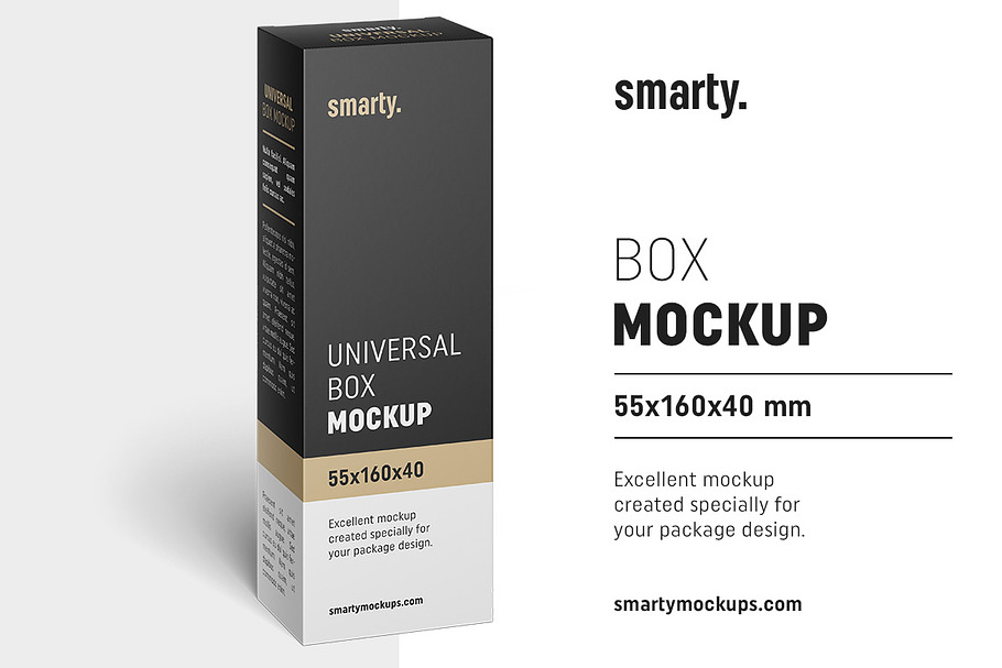 Box mockup / 55x160x40 mm in Product Mockups - product preview 8