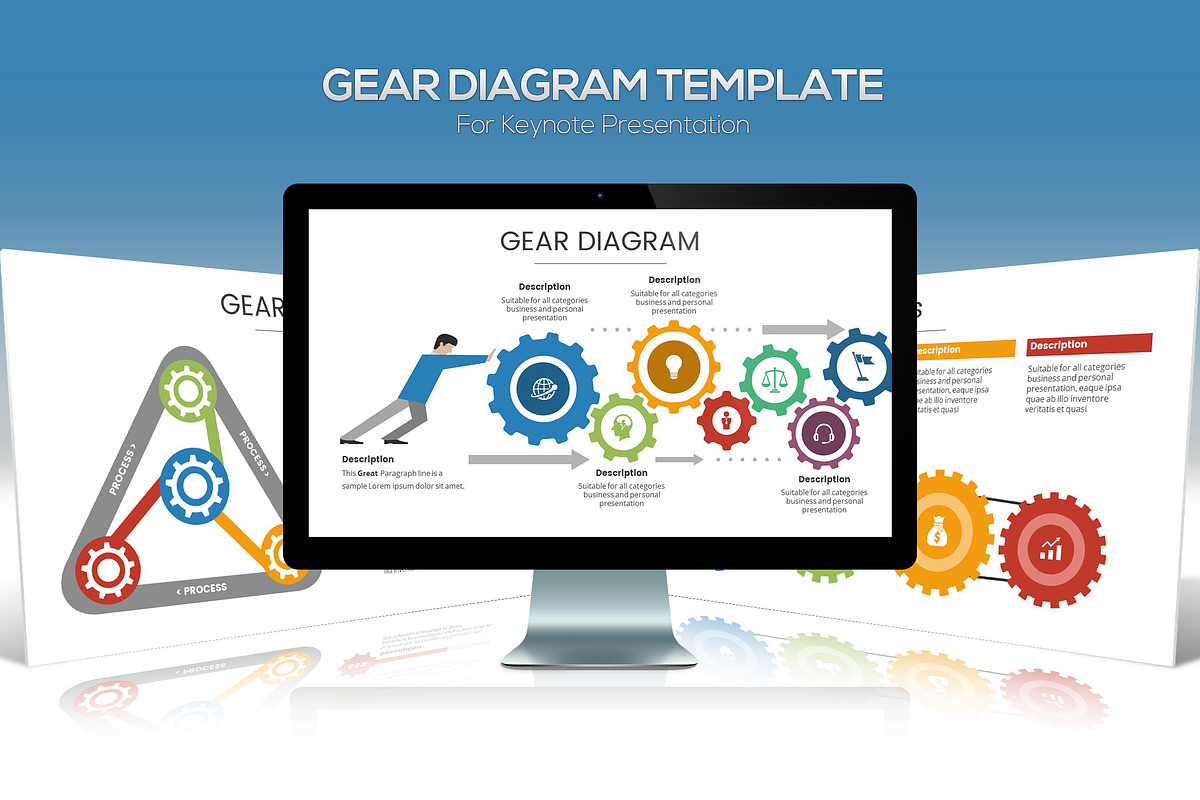 Gear Diagram Keynote Template in Keynote Templates - product preview 8