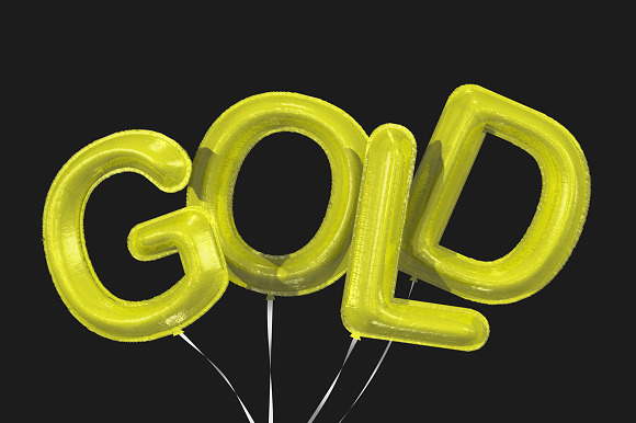 3D FONT | BALLOON | 3D PSD in Symbol Fonts - product preview 2