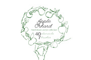Apple Orchard vector collection