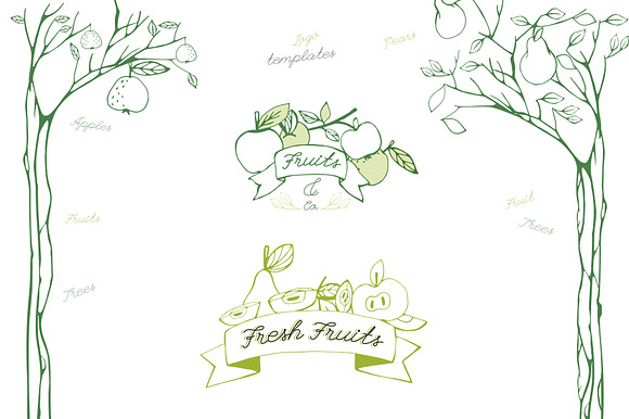 Apple Orchard vector collection in Illustrations - product preview 2
