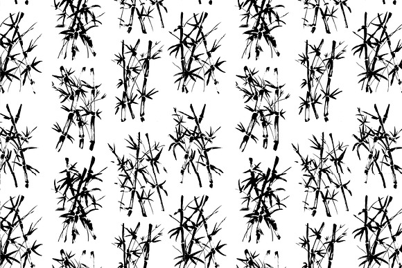 Vector patterns. JAPANESE BAMBOO in Illustrations - product preview 4