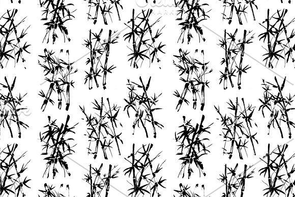 Vector patterns. JAPANESE BAMBOO in Illustrations - product preview 5