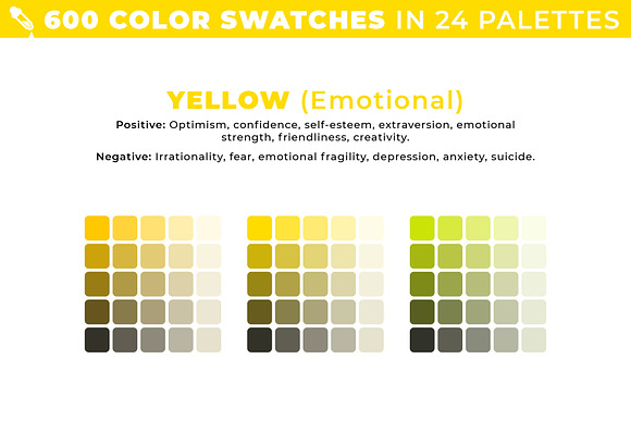 600 color swatches in 24 palettes in Photoshop Color Palettes - product preview 6