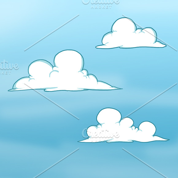 12 Clouds - Game Assets Pack in Illustrations - product preview 1
