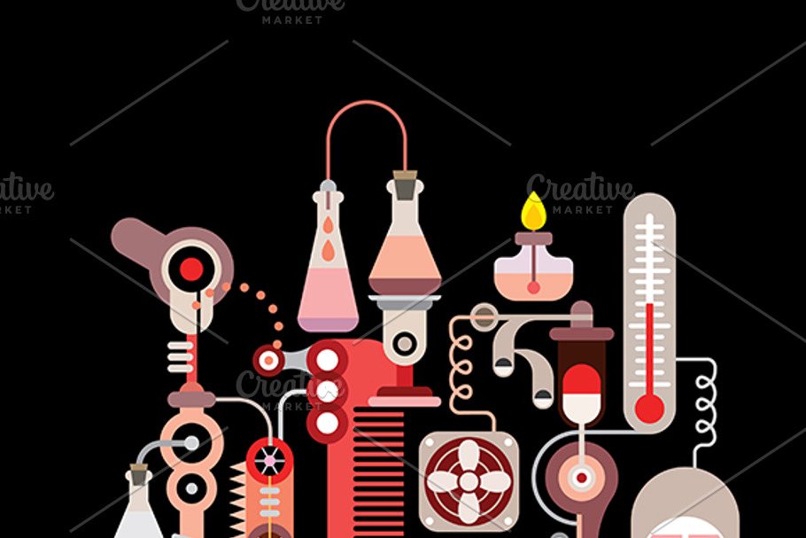 Medical Research Laboratory in Illustrations - product preview 8