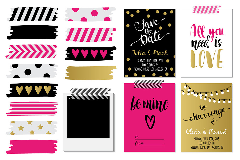 Washi Tape and Party cards