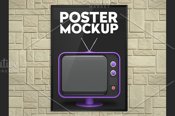Poster and Photo Mockup 9 Scenes in Print Mockups - product preview 3