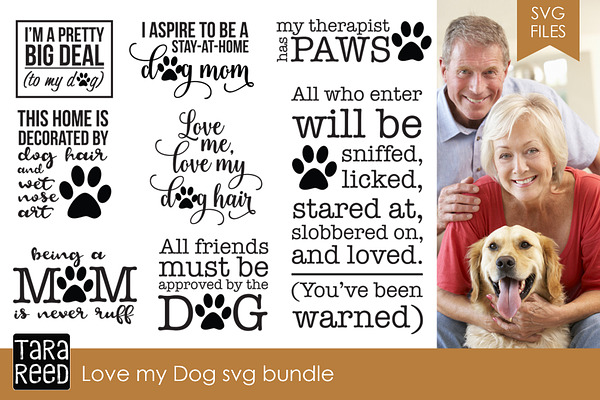Love my Dog SVG Bundle