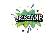 Brisbane Comic Text in Pop Art Style