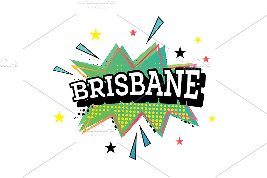 Brisbane Comic Text in Pop Art Style in Illustrations - product preview 8
