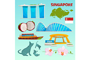 Set different landmarks of singapore