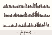 Fir forest backgrounds