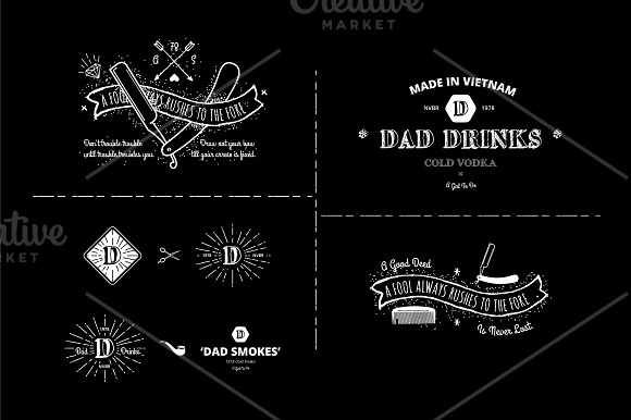 Trendy Retro Vintage Insignias in Illustrations - product preview 3