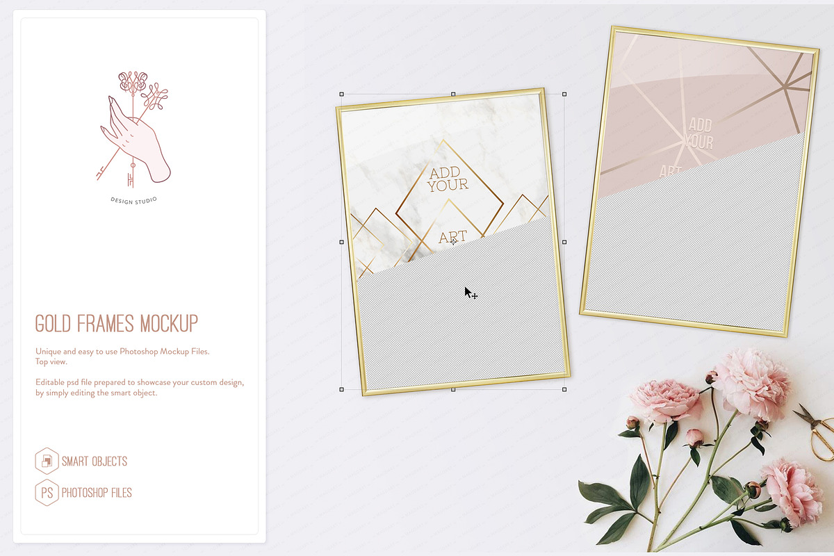 Gold Frames in Print Mockups - product preview 8