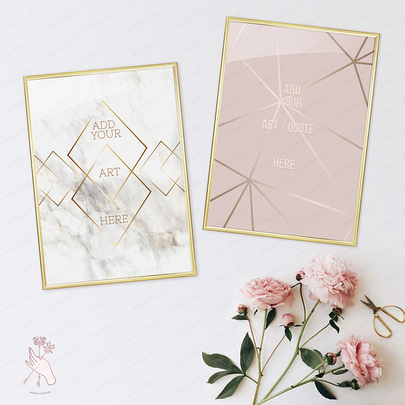 Gold Frames in Print Mockups - product preview 1