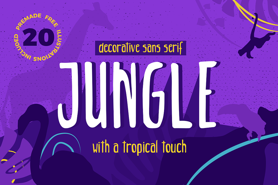 Jungle - Decorative Sans Serif in Sans-Serif Fonts - product preview 8