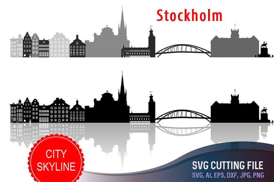 Stockholm Svg, Sweden Cut file, vect in Illustrations - product preview 8