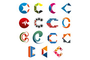 C letter icon for business corporate identity