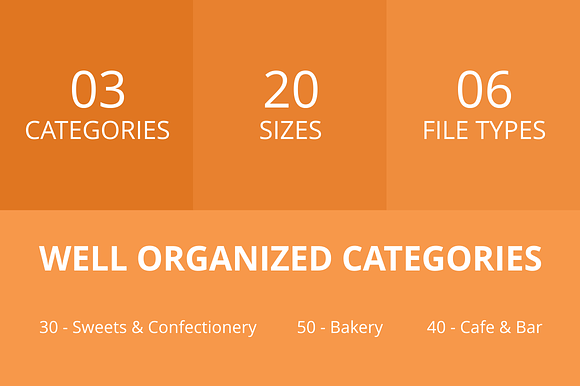 120 Sweets & Bakery Line Icons in Graphics - product preview 2