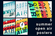 Summer festival open air poster.