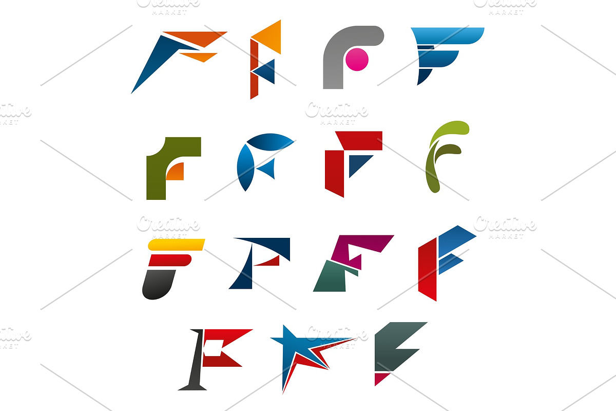 Business corporate identity symbol of letter F in Illustrations - product preview 8