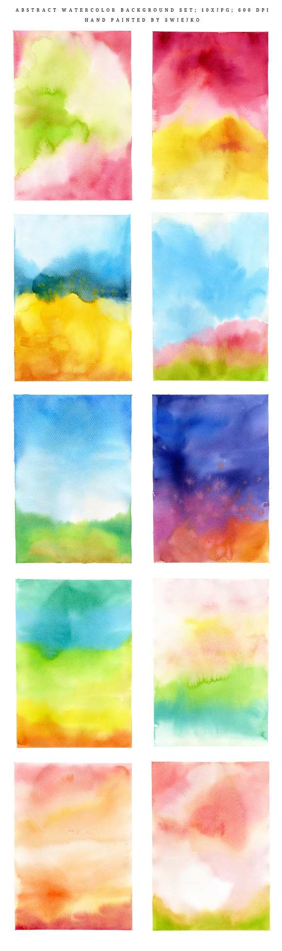 Abstract Watercolor Background in Illustrations - product preview 2