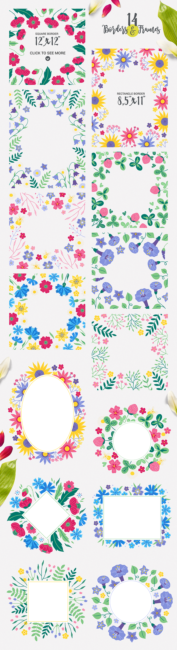 Floral Meadow Kit in Illustrations - product preview 3