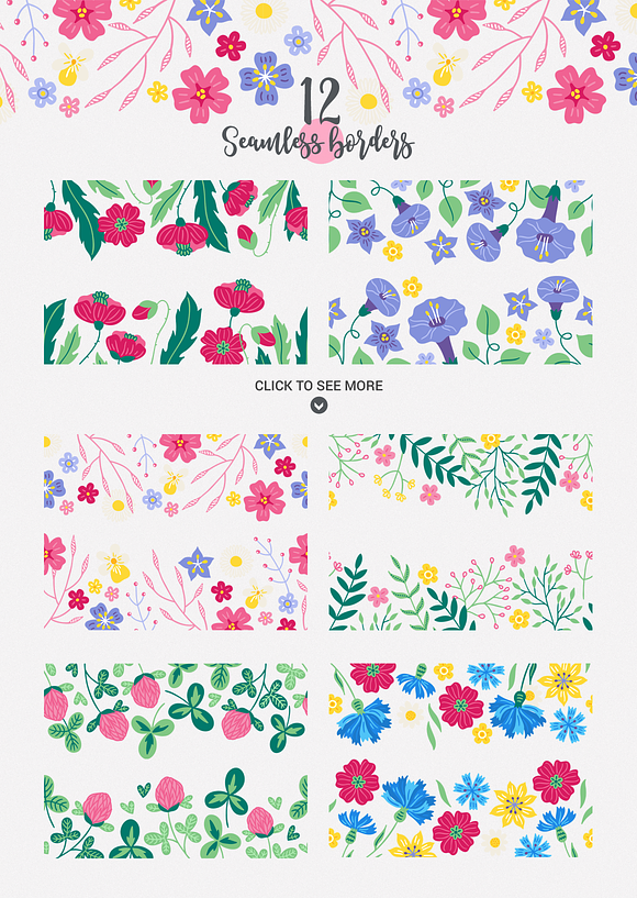 Floral Meadow Kit in Illustrations - product preview 6