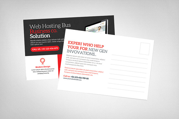 Premium Web Hosting Postcard in Postcard Templates - product preview 1