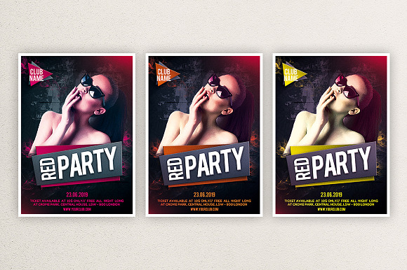 Red Party 1 in Flyer Templates - product preview 1
