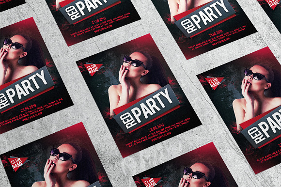 Red Party 1 in Flyer Templates - product preview 3