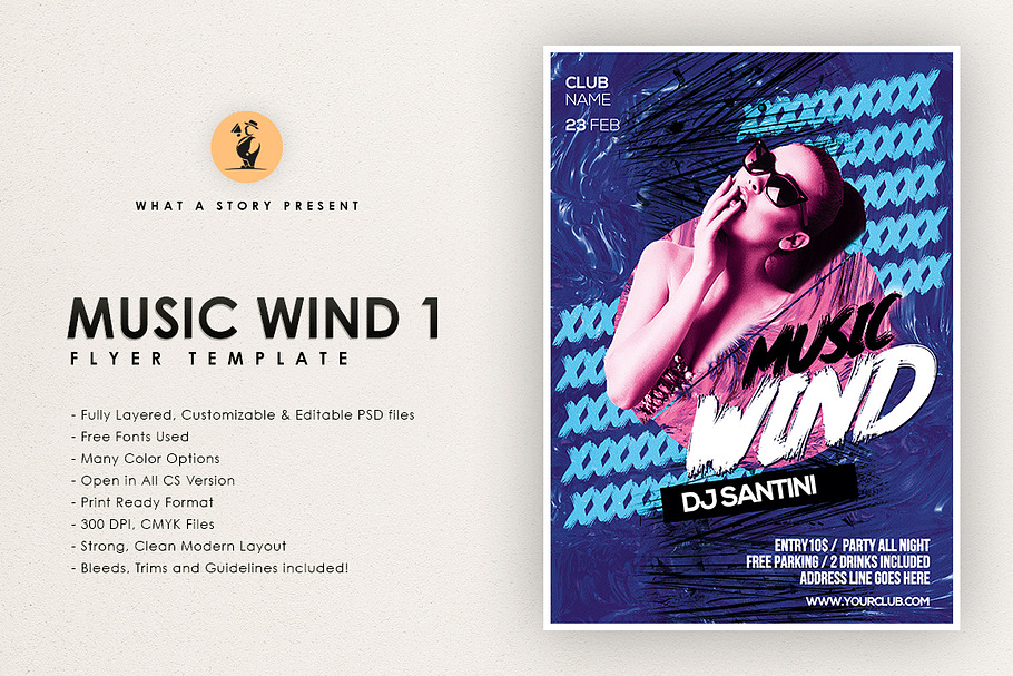 Music Wind 1 in Flyer Templates - product preview 8