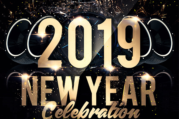 2019 New Year in Flyer Templates - product preview 4