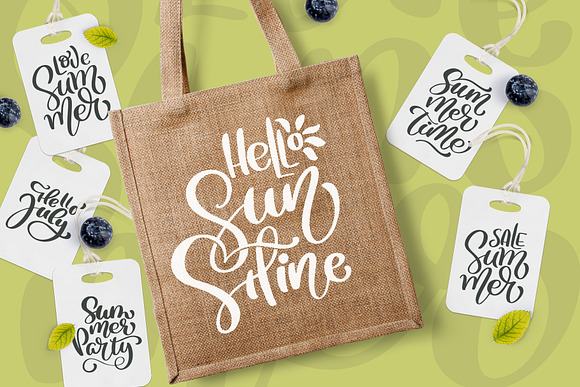 36 Calligraphic Phrases about Summer in Objects - product preview 2