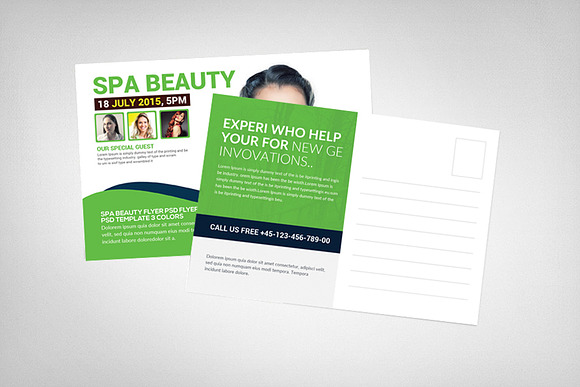 Spa Beauty Postcard Template in Postcard Templates - product preview 1