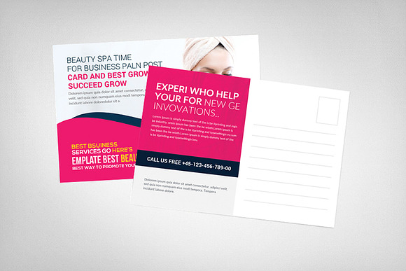 Splendid Beauty Spa  Salon Postcard in Postcard Templates - product preview 1