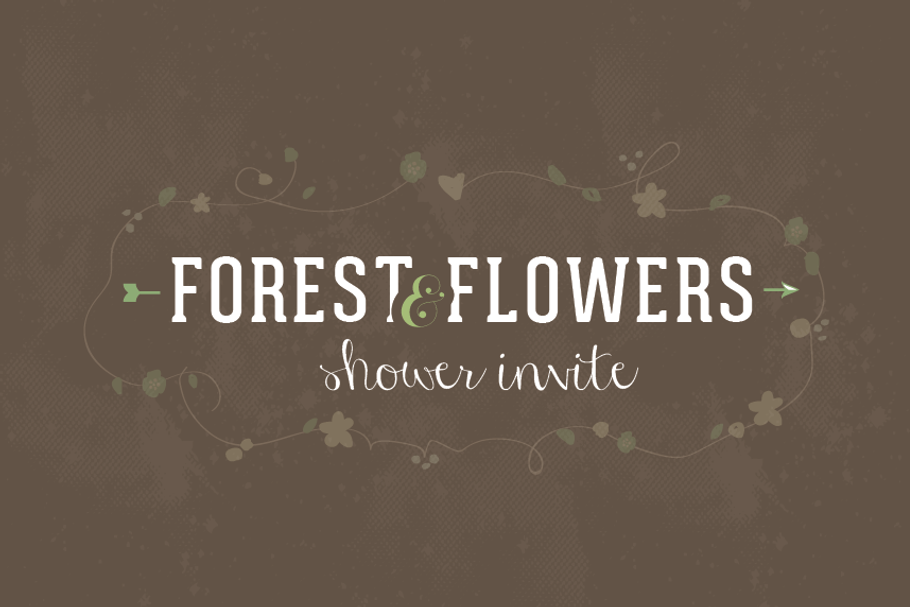 Forest & Flowers Shower Invitation in Templates - product preview 8
