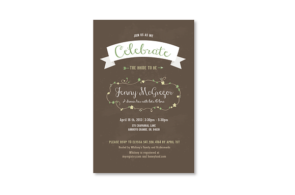 Forest & Flowers Shower Invitation in Templates - product preview 1