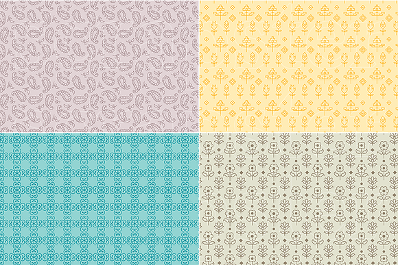 Seamless Paisley Patterns in Patterns - product preview 3
