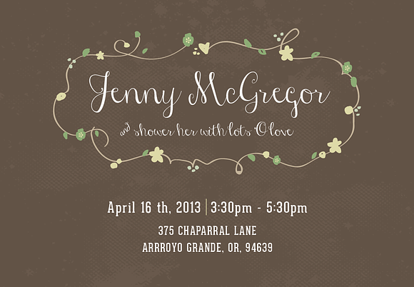 Forest & Flowers Shower Invitation in Templates - product preview 3