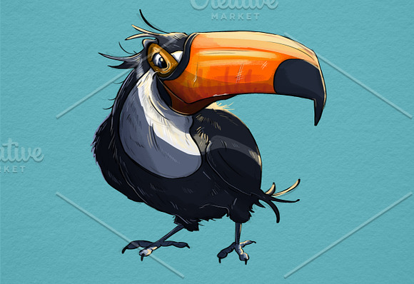 5 Random Bird Cartoons in Illustrations - product preview 2