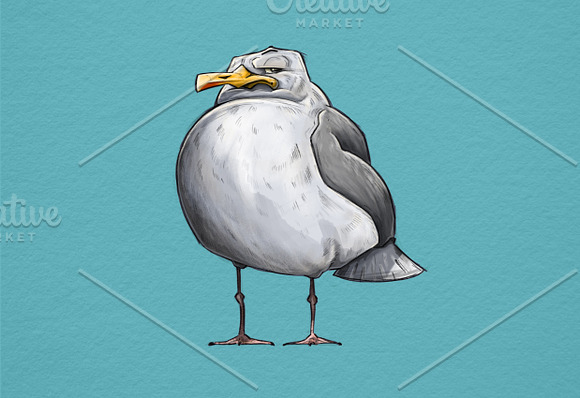 5 Random Bird Cartoons in Illustrations - product preview 3
