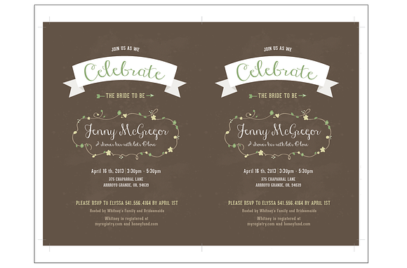 Forest & Flowers Shower Invitation in Templates - product preview 4