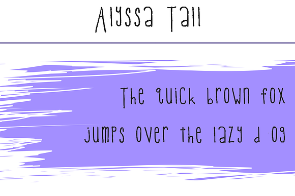 Alyssa Tall Handwriting in Script Fonts - product preview 1