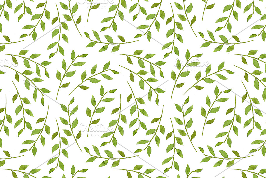 5 Pattern made of green leaves