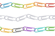 Vector colorful clips chain set