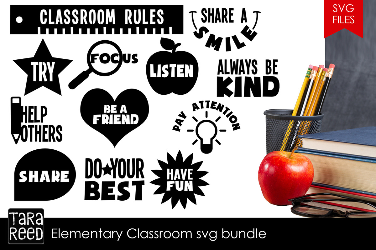Elementary Classroom SVG Bundle in Illustrations - product preview 8